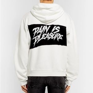 RtA - Appliquéd Fleece-Back Cotton-Jersey Hoodie - White